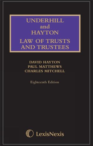 Stock image for Underhill and Hayton : Law of Trusts and Trustees for sale by Better World Books Ltd