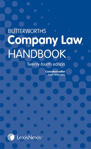 Beispielbild fr Butterworths Company Law Handbook zum Verkauf von WorldofBooks