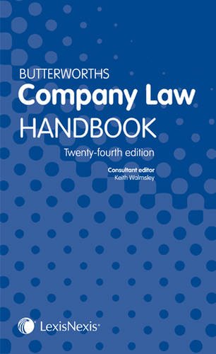 Imagen de archivo de Butterworths Company Law Handbook a la venta por WorldofBooks