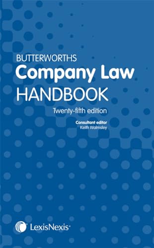 Beispielbild fr Butterworths Company Law Handbook zum Verkauf von WorldofBooks