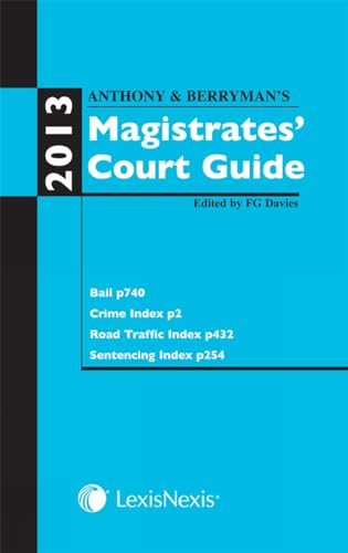9781405770125: Anthony and Berryman's Magistrates' Court Guide 2013