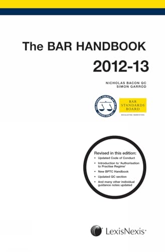 Stock image for The Bar Handbook 2012-2013 for sale by Buchpark