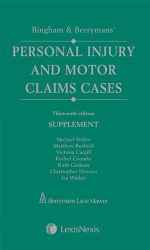 9781405773584: Bingham & Berrymans' Personal Injury and Motor Claims Cases Supplement