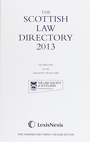 9781405778978: Scottish Law Directory White Book 2013 (122nd Edition)