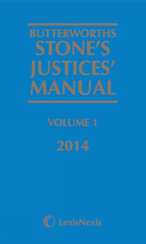 Beispielbild fr Butterworths Stone's Justices' Manual 2014 zum Verkauf von Phatpocket Limited