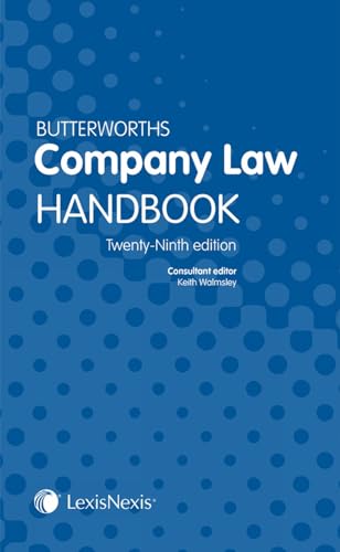 Beispielbild fr Butterworths Company Law Handbook 29th Edition zum Verkauf von Better World Books Ltd