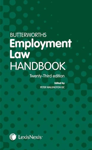 Imagen de archivo de Butterworths Employment Law Handbook 23rd Edition a la venta por Better World Books Ltd
