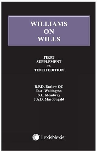 Stock image for Williams on Wills: First Supplement to Tenth Edition for sale by Anybook.com