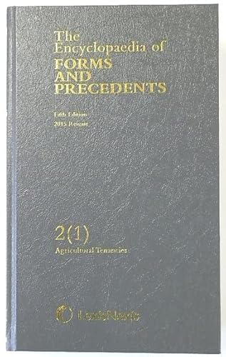 Stock image for The Encyclopaedia of Forms and Precedents: Agricultural Tendencies (Fifth Edition) (Volume 2a) for sale by Anybook.com