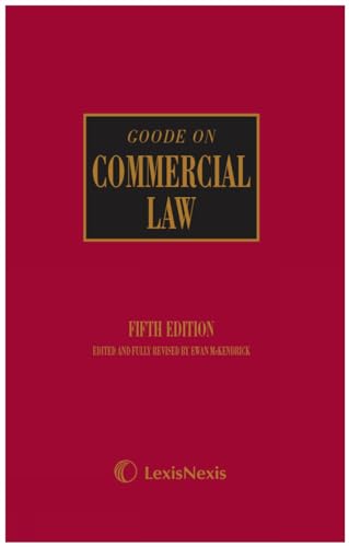 Imagen de archivo de Goode on Commercial Law a la venta por Better World Books Ltd