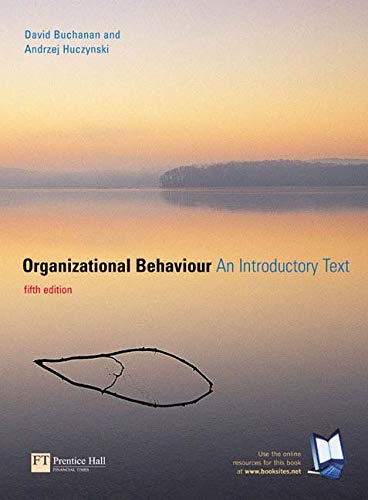 9781405807531: Online Course Pack: Organizational Behaviour:an introductory text with OneKey WebCT Access Card: Buchanan, Organisational Behaviour 5e