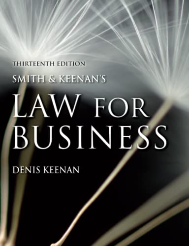 Beispielbild fr Smith & Keenan's Law for Business zum Verkauf von WorldofBooks