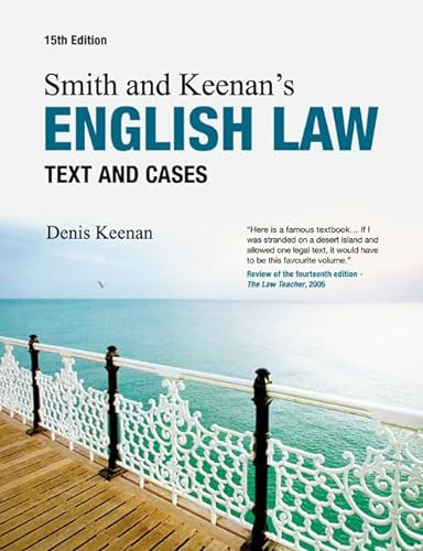 Beispielbild fr Smith and Keenan's English Law: Text and Cases zum Verkauf von medimops