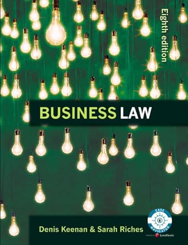 Beispielbild fr Business Law zum Verkauf von AwesomeBooks