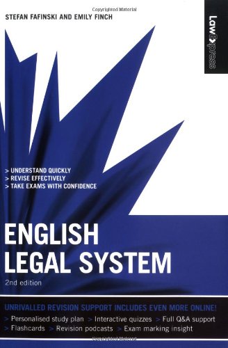 Beispielbild fr English Legal System (Law Express) zum Verkauf von Greener Books