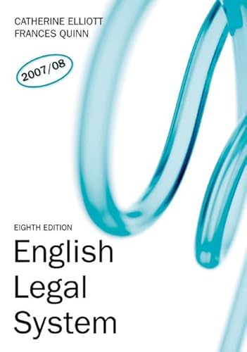 English Legal System (9781405887076) by Catherine Elliott; Jon Rush