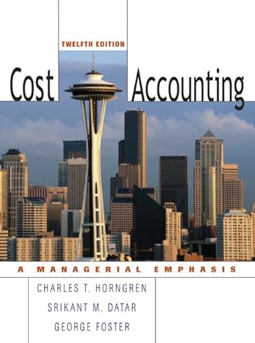 Cost Accounting (9781405887823) by Charles T. Horngren