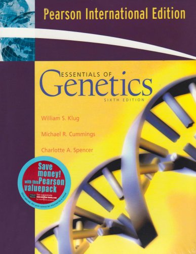 Essentials of Genetics: AND Biology Labs Online, Genetics Version (9781405887977) by William S. Klug; Charlotte A. Spencer; Michael R. Cummings