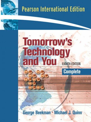 Valuepack:Foundation Quantitative Methods for Business/Accounting for Non-Accounting Students/Tomorrow's Technology and You, Complete (International ... AND "Tomorrow's Technology and You, Complete" (9781405893688) by Mik Wisniewski; George Beekman; John R. Dyson