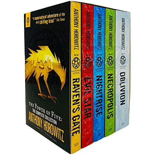 Stock image for Power of Five Books Collection 5 Books Set by Anthony Horowitz (Raven's Gate, Evil Star, Night Rise, Necropolis, Oblivion) for sale by Blindpig Books