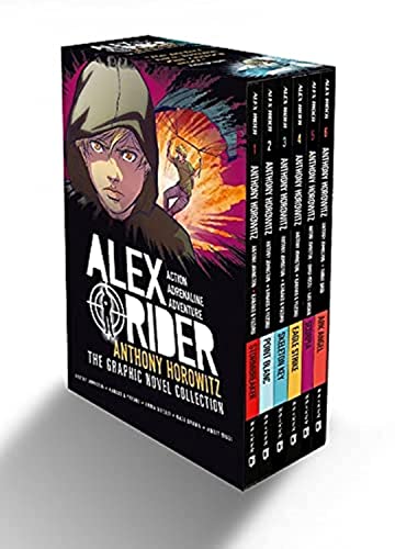 Stock image for Alex Rider The Graphic Novel Collection 6 Books Box Set by Anthony Horowitz (Stormbreaker, Point Blanc, Skeleton Key, Eagle Strike, Scorpia & Ark Angel) for sale by GF Books, Inc.