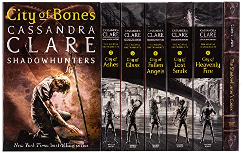 Stock image for Cassandra Clare The Mortal Instruments: A Shadowhunters Collection 7 Books Set (Bones, Ashes, Glass, Fallen Angels, Lost Souls, Heavenly Fire + The Shadowhunters Codex) for sale by Red's Corner LLC
