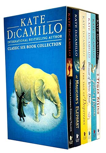 Stock image for Kate Dicamillo Classic Six Books Box Collection Set (The Miraculous Journey of Edward Tulane, The Magician's Elephant, The Tale of Despereaux, Because of Winn-Dixie, Flora & Ulysses,The Tiger Rising) for sale by HPB-Diamond