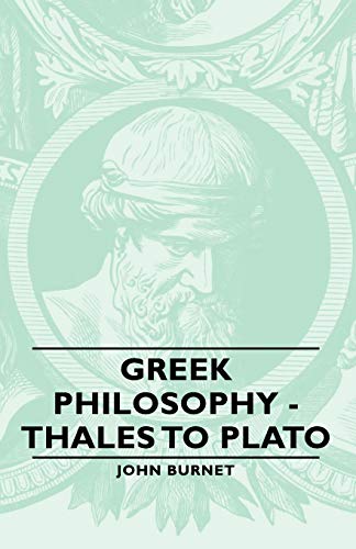 Stock image for Greek Philosophy Thales to Plato for sale by PBShop.store US