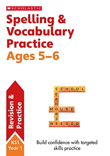 Beispielbild fr Spelling and Vocabulary practice activities for children ages 5-6 (Year 1). Perfect for Home Learning. (Scholastic English Skills) zum Verkauf von WorldofBooks