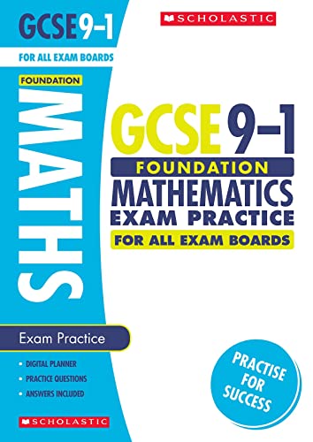 Beispielbild fr GCSE Foundation Maths Exam Practice Book for All Boards. Achieve the Highest Grades for the 9-1 Course including free revision app (Scholastic GCSE Grades 9-1 Revision and Practice) zum Verkauf von AwesomeBooks