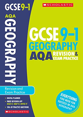 Stock image for GCSE Geography AQA Revision Guide and Practice Book. Perfect for Home Learning and includes a free revision app (Scholastic GCSE Grades 9-1 Revision and Practice) for sale by WorldofBooks
