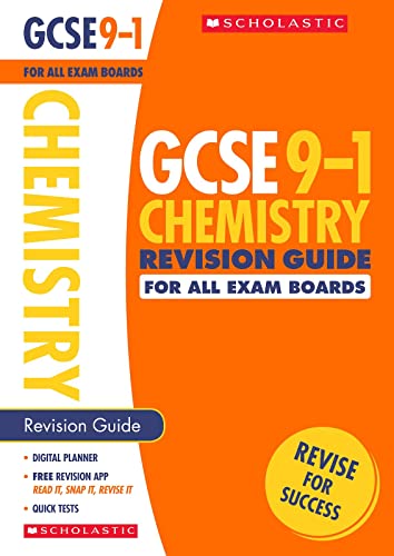 Beispielbild fr GCSE Chemistry Revision Guide for All Boards. Achieve the Highest Grades for the 9-1 Course including free revision app (Scholastic GCSE Grades 9-1 Revision and Practice) zum Verkauf von AwesomeBooks