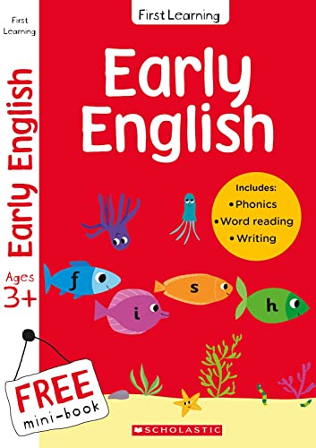 Stock image for English workbook for Ages 3-5: This preschool activity book introduces sounds and letters and includes a free mini-book and rewards certificate (Scholastic First Learning) for sale by WorldofBooks