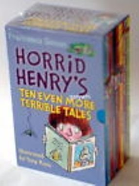 Stock image for Horrid Henry's Ten Even More Terrible Tales 10 book set RRP 49.90 - Henry's: 3 joke books (mighty, jolly & joke), Haunted House & Christmas Cracker; Henry: Robs the Bank, Gets Rich Quick and the Abominable Snowman & Mummy's Curse: & Horrid Henry for sale by medimops