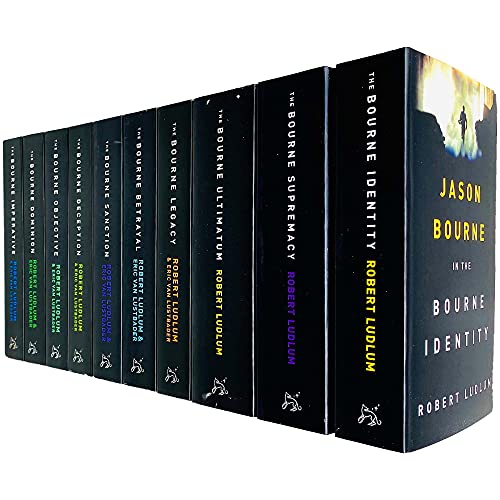 Stock image for Bourne Series Collection 1-10 Set (The Bourne Imperative, The Bourne Legacy, The Bourne Supremacy, The Bourne Ultimatum, The Bourne Identity, The Bourne Objective, The Bourne Sanction, Deception, Betrayal, Dominion for sale by Plum Books