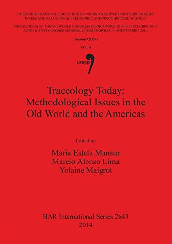 Stock image for Traceology Today: Methodological Issues in the Old World and the Americas: Volume 6: Proceedings of the XVI IUPPS World Congress (Florianopolis, 4 - . Archaeological Reports International Series, 2643) for sale by Joseph Burridge Books
