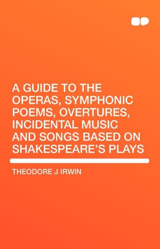 Stock image for A Guide to the Operas, Symphonic Poems, Overtures, Incidental Music and Songs Based on Shakespeare's Plays for sale by Hippo Books