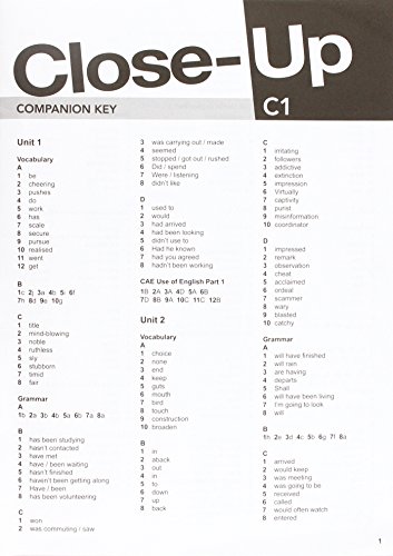 Stock image for CloseUp C1 Companion Answer Key Greece for sale by PBShop.store US