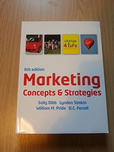 Imagen de archivo de Marketing Concepts and Strategies 6th edition a la venta por Cambridge Rare Books