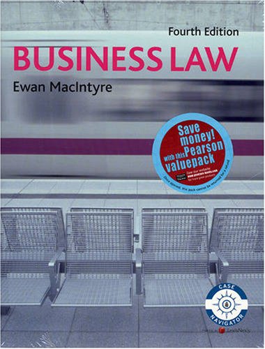 Online Course Pack:Business Law/Contract Law Online Study Guide Access Card - to accompany Pearson Education Contract and Business Law titles (blackboard version) (9781408215289) by MacIntyre, Ewan; Rush, Jon