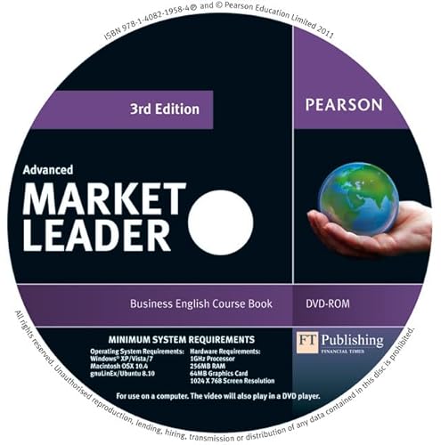 Market Leader 3rd edition Advanced DVD-Rom for pack (9781408219584) by Cotton, David; Falvey, David; Kent, Simon
