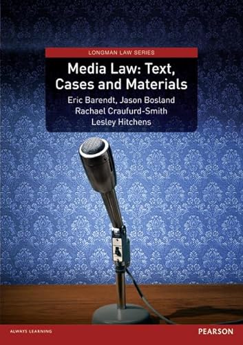 Beispielbild fr Media Law: Text, Cases and Materials (Longman Law Series) zum Verkauf von AwesomeBooks