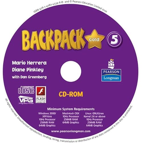 Backpack Gold 5 CD ROM (Student Book) New Edition for Pack (9781408243398) by Pinkley, Diane; Herrera, Mario