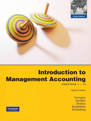 Stock image for Introduction to Management Accounting: Ch's 1-14 for sale by Cambridge Rare Books