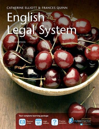 Beispielbild fr English Legal System zum Verkauf von AwesomeBooks