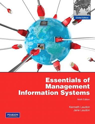 Beispielbild fr Essentials of Management Information Systems: Global Edition zum Verkauf von Cambridge Rare Books