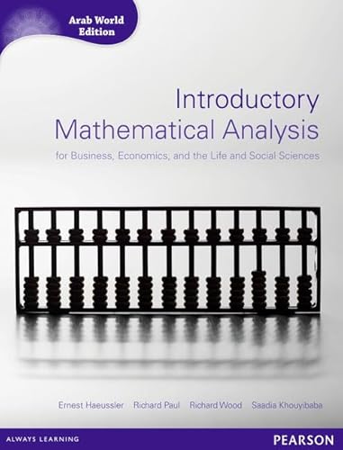 9781408286401: Introductory Mathematical Analysis for Business, Economics and Life and Social Sciences (Arab World Editions)