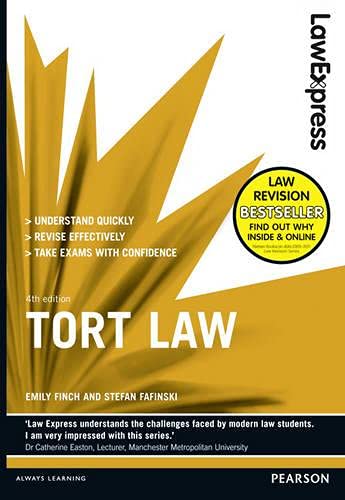 9781408295434: Law Express: Tort Law (Revision Guide)