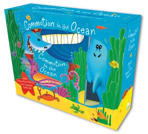 Commotion in the Ocean mini hardback and plush boxed set - Tesco (9781408325186) by Andreae, Giles; Wojtowycz, David