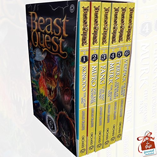 Beispielbild fr Beast Quest Series 6 Collection 6 Books Set By Adam Blade With Gift Journal inc Komodo the Lizard King, Muro the Rat Monster, Fang the Bat Fiend, Murk the Swamp Man, Terra, Curse of the Forest zum Verkauf von WorldofBooks